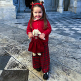 Pantalone palazzo LAB Ginny in tartan con pences