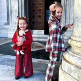 Pantalone palazzo LAB Ginny in tartan con pences