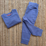 Felpa girocollo blu basic 25BOXSVE