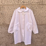 Grembiule LAB bianco con collo tondo