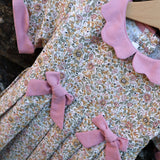 Pink crewneck cardigan newborn Mi Lucero x LA NUVOLA LAB I24064