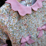 Pink crewneck cardigan newborn Mi Lucero x LA NUVOLA LAB I24064