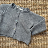 Cardigan links misto cashmere grigio Malvi FCCI118GFLL