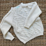 Maglioncino lavorato latte girocollo Mi Lucero x LA NUVOLA LAB I24090