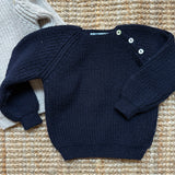 Maglione blu maglia inglese Mi Lucero x LA NUVOLA LAB I25316