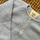 Cardigan microlink misto cashmere azzurro Malvi F25N141GFLL