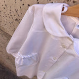 Grembiule LAB bianco con collo tondo