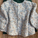 Completo spezzato camicetta fiori e ghettine verde Dr Kid DK135