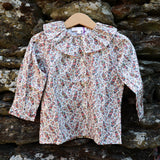 Pink crewneck cardigan newborn Mi Lucero x LA NUVOLA LAB I24064