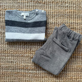 Pantalone velluto a coste grigio Isi Boy F25B217PNVS