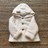 Cappottino teddy burro con cappuccio DBI25807