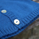 Cardigan scollo V misto cashmere blu Mariella Ferrari MGM11