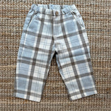 Pantalone Magil quadri marrone grigio e panna IN15022