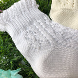 Calzino corto traforato bianco 11298