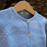 Pink crewneck cardigan newborn Mi Lucero x LA NUVOLA LAB I24064