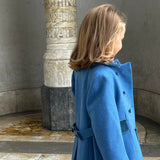 Blue wool coat I241001