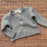 Cardigan links misto cashmere salvia Malvi FCCI118GFLL