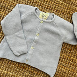 Cardigan microlink misto cashmere azzurro Malvi F25N141GFLL