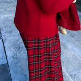Pantalone palazzo LAB Ginny in tartan con pences