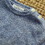 Maglioncino girocollo lana mélange azzurro Isi Boy F25B203GFLI