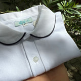 Polo LAB Alberto colletto tondo profilato blu