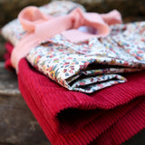 Pink crewneck cardigan newborn Mi Lucero x LA NUVOLA LAB I24064