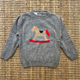Pullover maglioncino natalizio misto cashmere con intarsio cavallino a dondolo FCCB216GFLL
