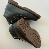 Scarpe pelle stringata verde B3126