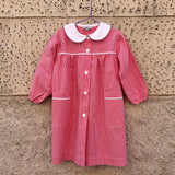 Grembiule LAB vichy rosso e bianco rifinito con serpentina