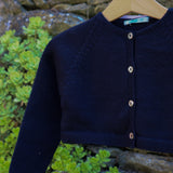 Pink crewneck cardigan newborn Mi Lucero x LA NUVOLA LAB I24064