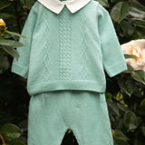 Completo spezzato polo verde acqua rombi Dr Kid DK261