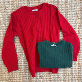 Maglioncino girocollo rosso moulinè Dr Kid DK22