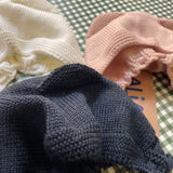 Cappellino cuffietta newborn in pura lana merinos con orecchie Aliap 4410