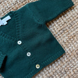 Cardigan scollo V misto cashmere verde Mariella Ferrari MGM11