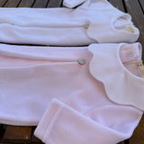 Pink crewneck cardigan newborn Mi Lucero x LA NUVOLA LAB I24064