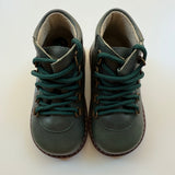 Scarpe pelle stringata verde B3126