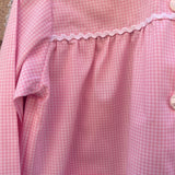 Grembiule LAB vichy rosa e bianco rifinito con serpentina