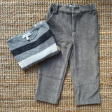 Pantalone velluto a coste grigio Isi Boy F25B217PNVS