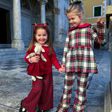 Pantalone palazzo LAB Ginny in tartan con pences