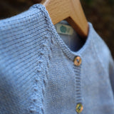 Pink crewneck cardigan newborn Mi Lucero x LA NUVOLA LAB I24064