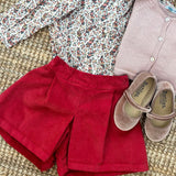 Pink crewneck cardigan newborn Mi Lucero x LA NUVOLA LAB I24064