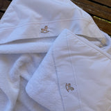 Pink crewneck cardigan newborn Mi Lucero x LA NUVOLA LAB I24064