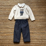 Pantalone spigato blu a sigaretta La Mascot 542102263