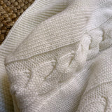 Dove grey blanket unisex pure wool Mi Lucero x LA NUVOLA LAB I2110