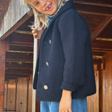 Cappottino giacca doppio petto blu 3203 Marae