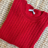 Maglioncino girocollo rosso moulinè Dr Kid DK22