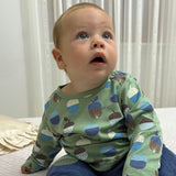 T-shirt manica lunga ghiande verde 25TSHAAG