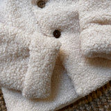 Cappottino teddy burro con cappuccio DBI25807