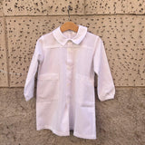 Grembiule LAB bianco con collo a punta