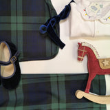 Completo Rachele LAB tartan blackwatch casacca gilet pantalone palazzo